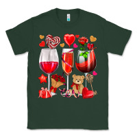 Sports Green valentines day wine glasses Classic Tee - NancyCooperArtShop