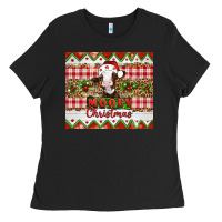 Black Moooey christmas Ladies Tee - Artiststas