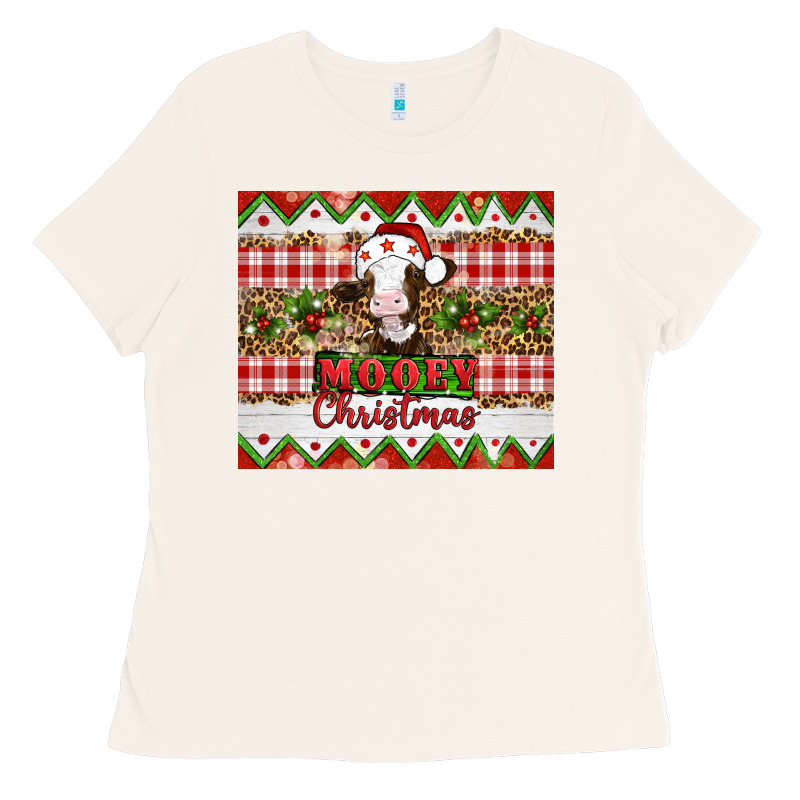 Moooey Christmas Ladies Tee by Artiststas | Teevron
