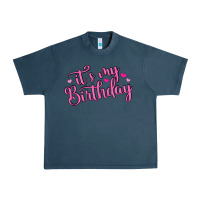 Midnight Navy it s my birthday Urban Heavy Tee - MaliasSmallBusiness