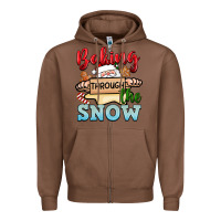 Chestnut Baking through the snow Zipper Hoodie - NancyCooperArtShop