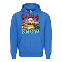 True Royal Baking through the snow Zipper Hoodie - NancyCooperArtShop