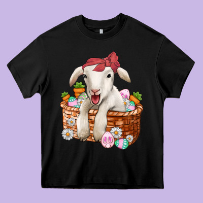 Easter Lamb Heavy Core Tee Designed By Jasminsmagicworld