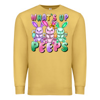 Antique Gold What's up peeps Easter bunnies Easter Day Premium Sweatshirt - CowGirlArtShop