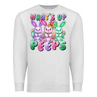Oatmeal Heather What's up peeps Easter bunnies Easter Day Premium Sweatshirt - CowGirlArtShop