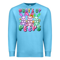 Ocean Blue What's up peeps Easter bunnies Easter Day Premium Sweatshirt - CowGirlArtShop