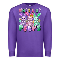 Purple What's up peeps Easter bunnies Easter Day Premium Sweatshirt - CowGirlArtShop