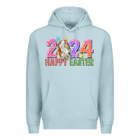 Blue Mist 2024 happy easter Premium Hoodie - CowGirlArtShop
