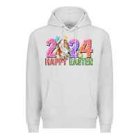Dove Grey 2024 happy easter Premium Hoodie - CowGirlArtShop