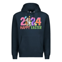 Navy 2024 happy easter Premium Hoodie - CowGirlArtShop