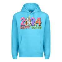 Ocean Blue 2024 happy easter Premium Hoodie - CowGirlArtShop