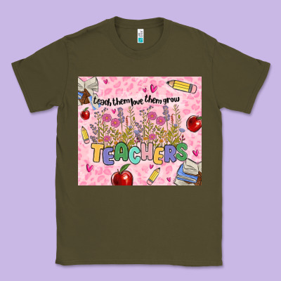 Teachers Teach Them Love Them Grow Classic Tee Designed By Maliassmallbusiness