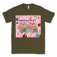 Army Green teachers teach them love them grow Classic Tee - MaliasSmallBusiness