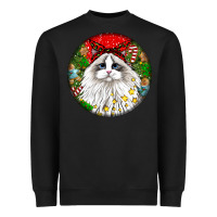 Black christmas ragdoll  cat Heavyweight Sweatshirt - LillyAllenDesigns