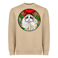 Mushroom christmas ragdoll  cat Heavyweight Sweatshirt - LillyAllenDesigns
