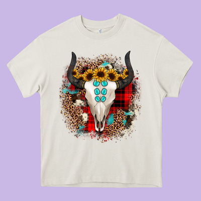 Bullskull Christmas Heavy Core Tee Designed By Jahusdesignshop