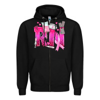 Black Breast Cancer RN Registered Nurse Zipper Hoodie - texasbilliewilder