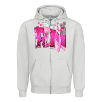 Dove Grey Breast Cancer RN Registered Nurse Zipper Hoodie - texasbilliewilder