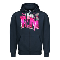 Navy Breast Cancer RN Registered Nurse Zipper Hoodie - texasbilliewilder