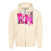 Sandshell Breast Cancer RN Registered Nurse Zipper Hoodie - texasbilliewilder