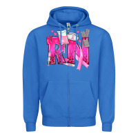 True Royal Breast Cancer RN Registered Nurse Zipper Hoodie - texasbilliewilder