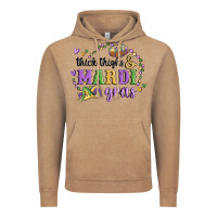 Vintage Coffee thick thighs mardi gras Vintage Hoodie - MaliasSmallBusiness