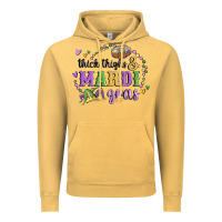 Vintage Mustard thick thighs mardi gras Vintage Hoodie - MaliasSmallBusiness