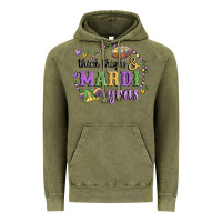 Vintage Olive thick thighs mardi gras Vintage Hoodie - MaliasSmallBusiness
