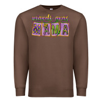 Chestnut Mardi Gras Mama with Beads Premium Sweatshirt - HowdyJamesFarm
