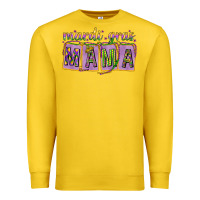 Lemon Mardi Gras Mama with Beads Premium Sweatshirt - HowdyJamesFarm
