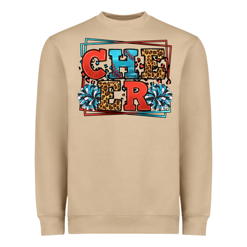 Cheer Baseball Stitchs Heavyweight Sweatshirt by LillyAllenDesigns | Teevron