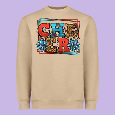 Cheer Baseball Stitchs Heavyweight Sweatshirt Designed By Lillyallendesigns