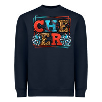 Navy Cheer Baseball stitchs Heavyweight Sweatshirt - LillyAllenDesigns