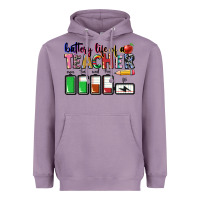 Lavender Battery life of a Teacher Heavyweight Hoodie - CowGirlArtShop