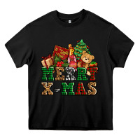 Black merry xmas with christmas Heavy Core Tee - AdoDesignShop