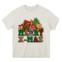 Merry Xmas With Christmas Heavy Core Tee | Teevron