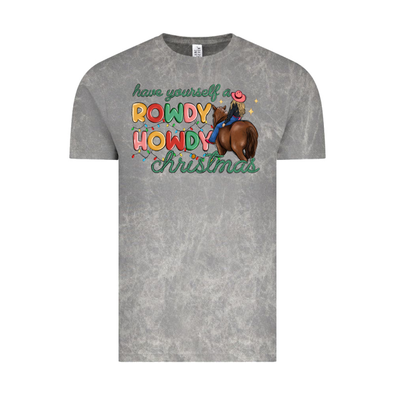 Have Yourself A Rowdy Howdy Christmas Vintage Tee by MaliasSmallBusiness | Teevron