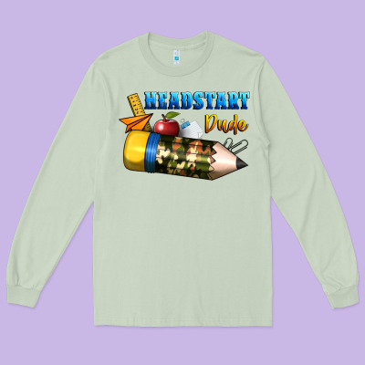 Headstart Dude Long Sleeve Tee Designed By Bundleandbundleshop