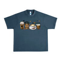 Midnight Navy coffee latte coffee cups Urban Heavy Tee - MaliasSmallBusiness
