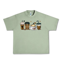 Oil Green coffee latte coffee cups Urban Heavy Tee - MaliasSmallBusiness