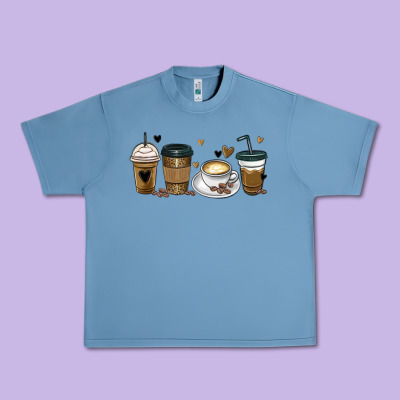 Coffee Latte Coffee Cups Urban Heavy Tee Designed By Maliassmallbusiness