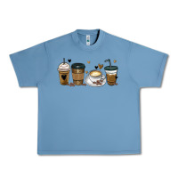 Pebble Blue coffee latte coffee cups Urban Heavy Tee - MaliasSmallBusiness