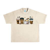 Sandshell coffee latte coffee cups Urban Heavy Tee - MaliasSmallBusiness