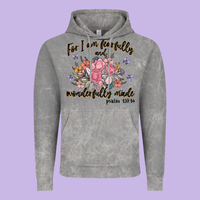 For I Am Fearfully And Wonderfully Made Vintage Hoodie Designed By Maliassmallbusiness