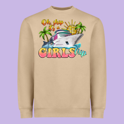 Oh Ship It's A Girls Trip Heavyweight Sweatshirt Designed By Lillyallendesigns