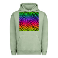Pigment Oil Green colorful zebra seamless pattern Urban Hoodie - BundleAndBundleShop