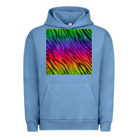Pigment Pebble Blue colorful zebra seamless pattern Urban Hoodie - BundleAndBundleShop