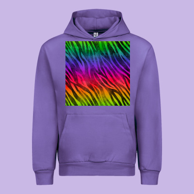 Colorful Zebra Seamless Pattern Urban Hoodie Designed By Bundleandbundleshop