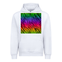 White colorful zebra seamless pattern Urban Hoodie - BundleAndBundleShop