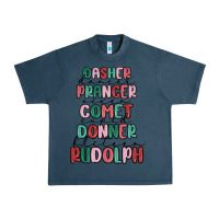 Midnight Navy dasher dancer prancer vixer comet cupid donner bli Urban Heavy Tee - MaliasSmallBusiness